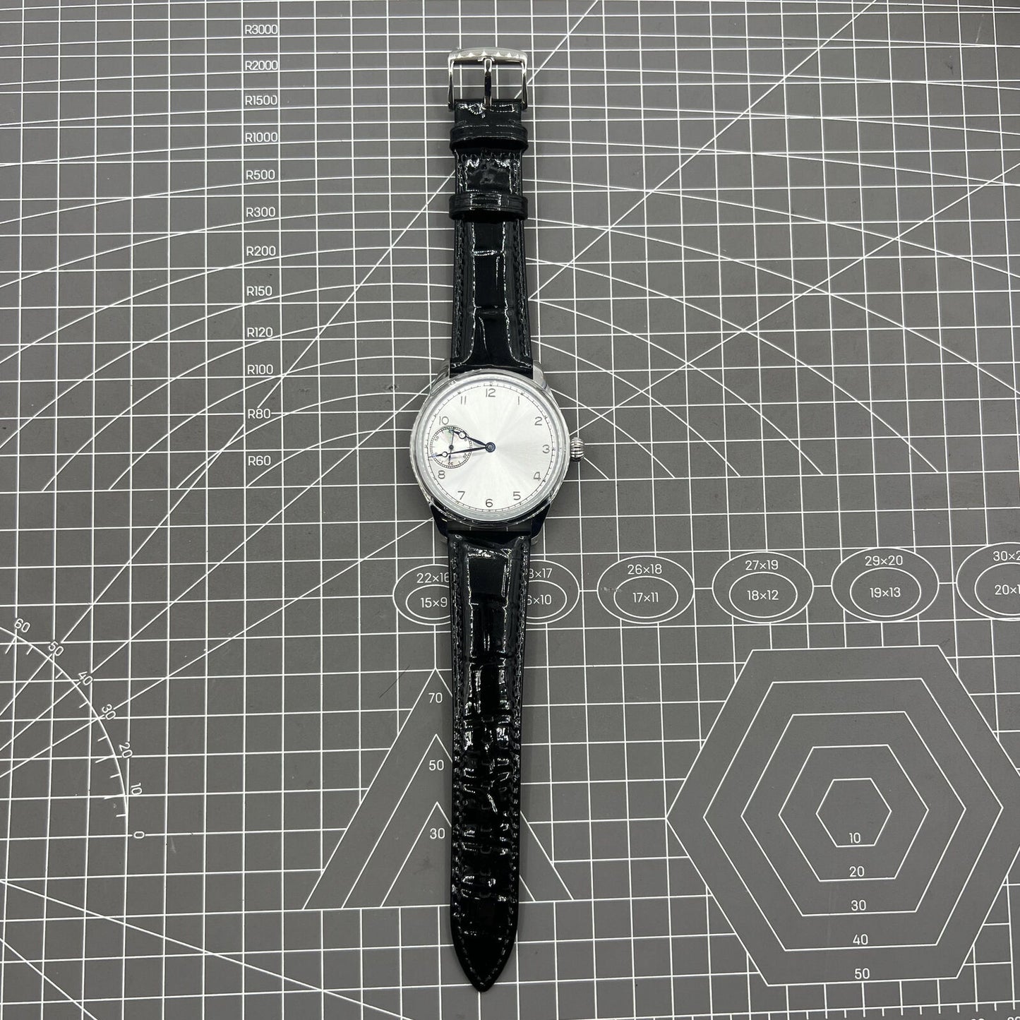 42mm Men Watch Manual Chain Up Seagull ST3600 Mechanical Movement White Dial