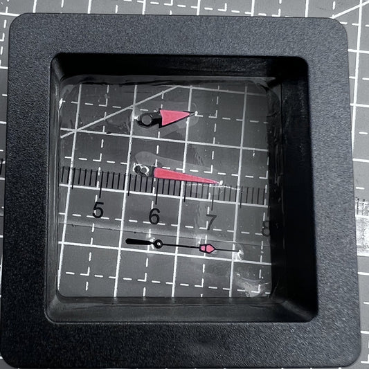 Black Trim C3 Red Lume watch hands set for NH34 NH35 NH36 movement models.