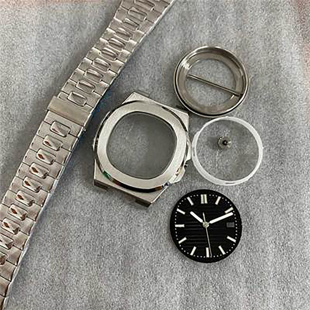41mm Watch Case+Strap+Hands+Dial for NH35/36/4R Automatic Sapphire Glass Case