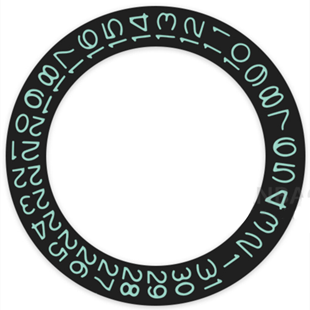 Black Background Green Character Date Disk Date Wheel for Seiko NH35 NH36
