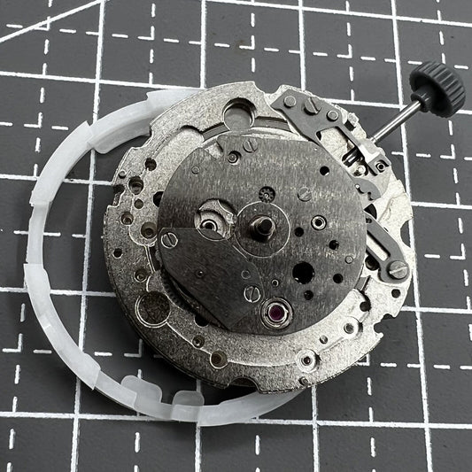 Miyota 8245 silver automatic mechanical movement by Citizen, precision-engineered in Japan for watch accessories.