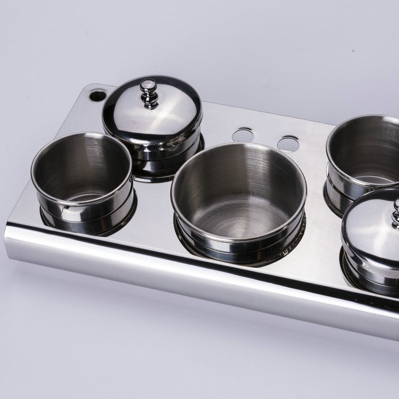 Lot de 5 pots de lavage d'huile de montre en acier inoxydable, outil de réparation pour horloger