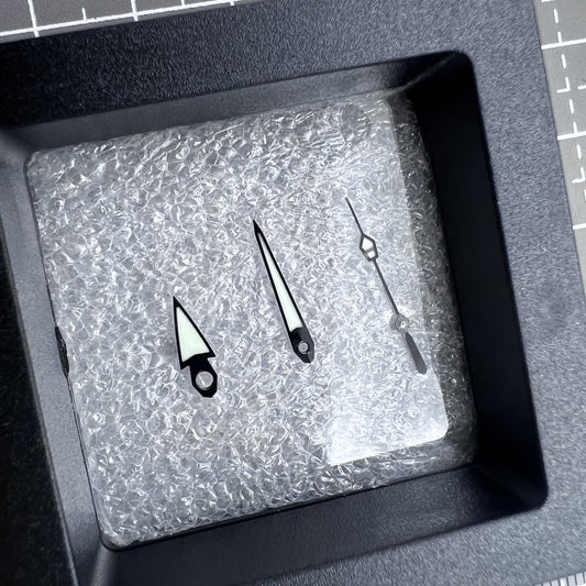 Black Trim C3 Green Lume Vintage Watch Hands Set for NH34 NH35 NH36 NH38 NH39 NH70 movements