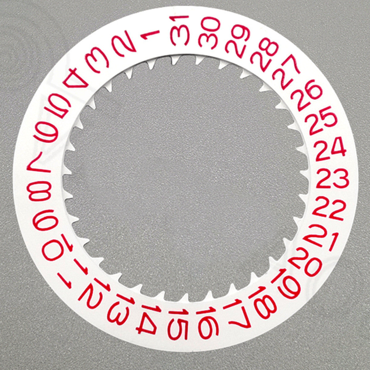 Red Font White Date Disk Wheel for NH36 NH35 Movement D3 Crown Position 3.8