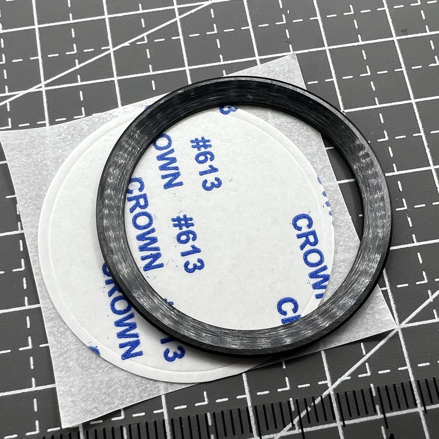 37.65mm Ceramic Watch Bezel Black Background Golden+Red"100" Font for Daytona