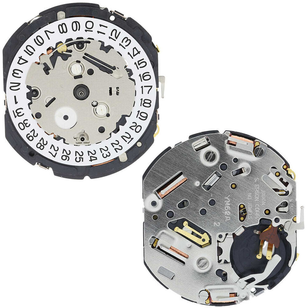 Hattori Epson TMI YM62A quartz watch movement, precise Japanese engineering for accurate timekeeping in watch accessories