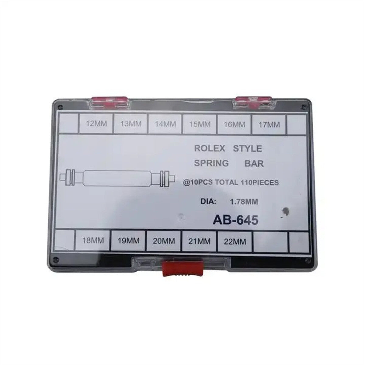 Kit de réparation de montres avec barrettes à ressort de style RLX, 110 pièces de diamètre 1,78 mm