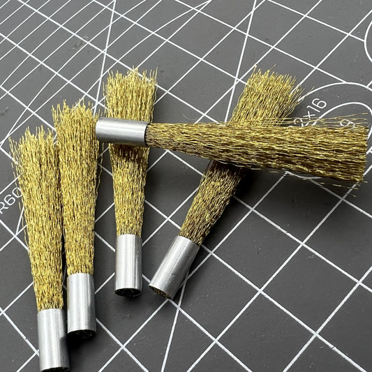 Bergeon Swiss Made brass scratch brush refills for watch accessories, perfect for delicate cleaning