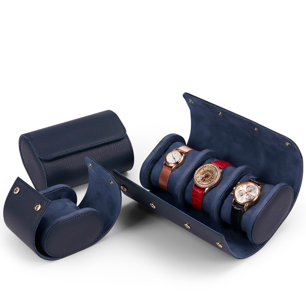 1/2/3 Slots Leder Reise Uhrenetui Roll Organizer Tragbare Uhrenbox