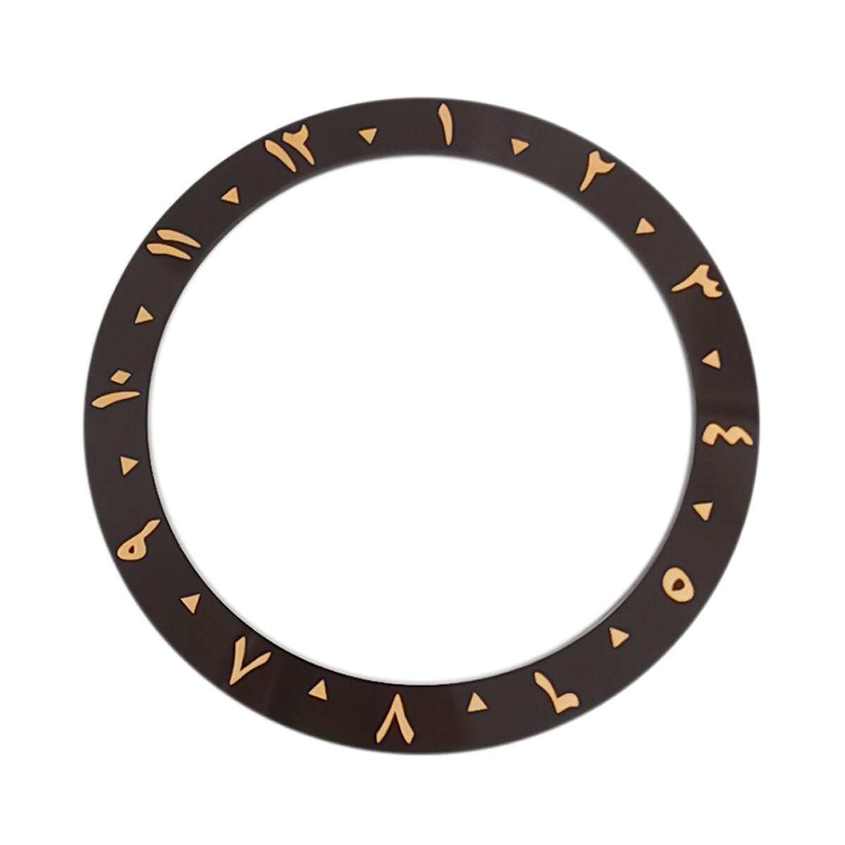38 mm arabische Ziffern 1–12, geneigte Keramik-Uhrenlünette für 40 mm SUB-Uhrengehäuse