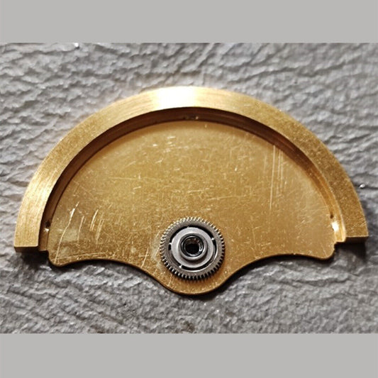 Golden rotor oscillating weight for China-made ST10 watch movement, enhancing automatic winding efficiency.