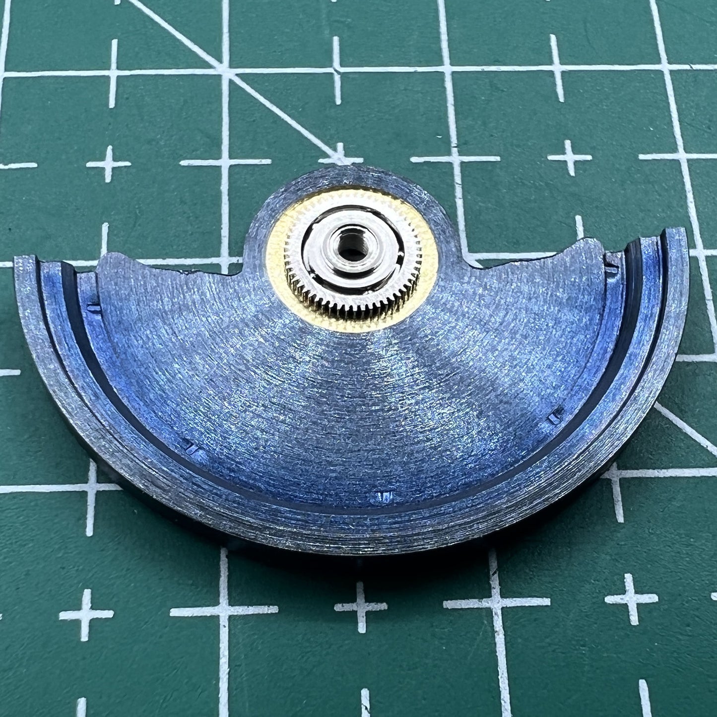 Blue Sea Wave carved rotor oscillating weight for Miyota NH35 NH36 watch movements, enhancing automatic winding efficiency.