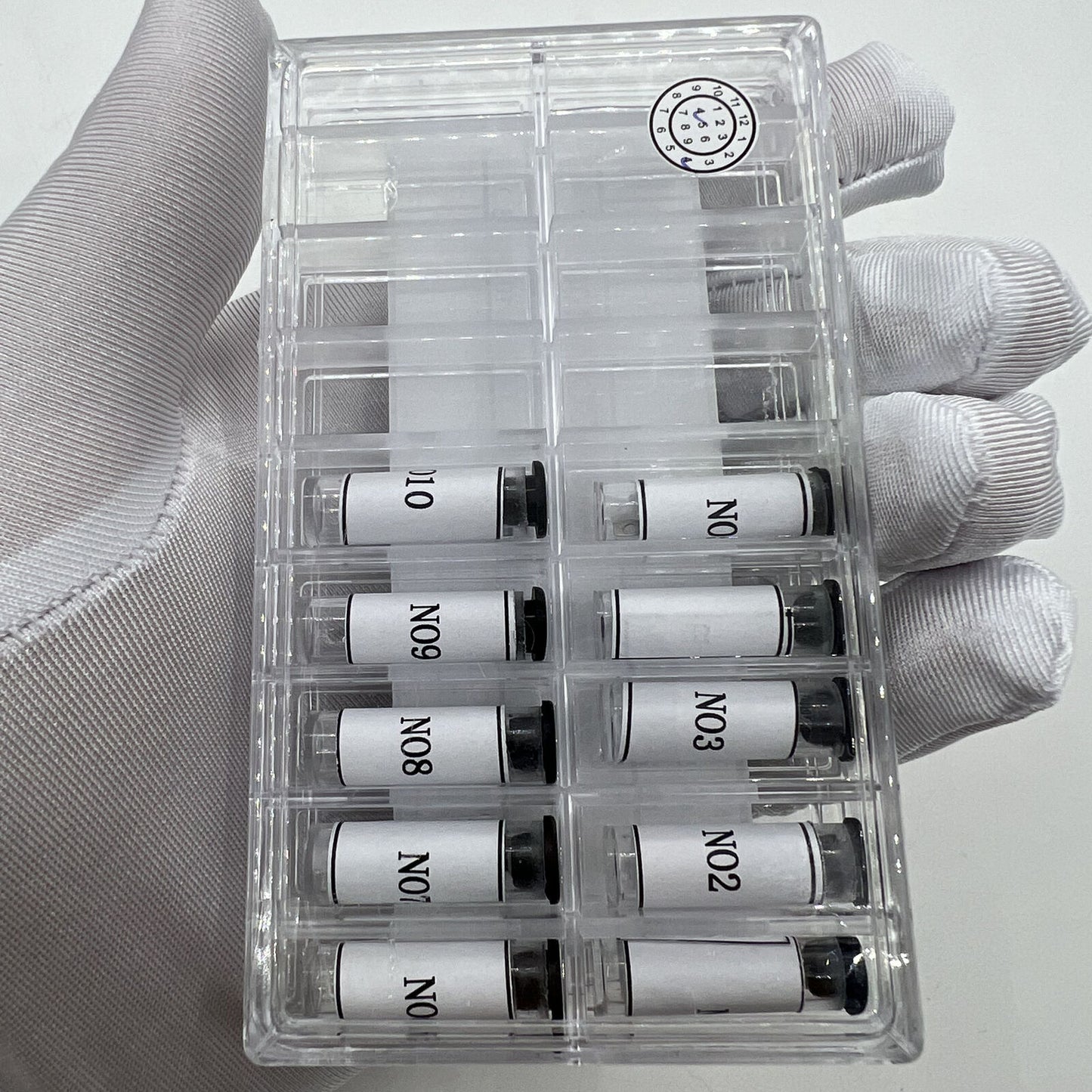 Gehäuseklammern für Uhrwerke, 10 Größen à 10 Stück, insgesamt 100 Stück/Box