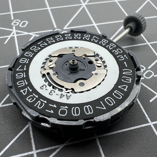 Miyota 6L76 quartz watch movement with black disk, Japan made, precise replacement part for watch accessories.