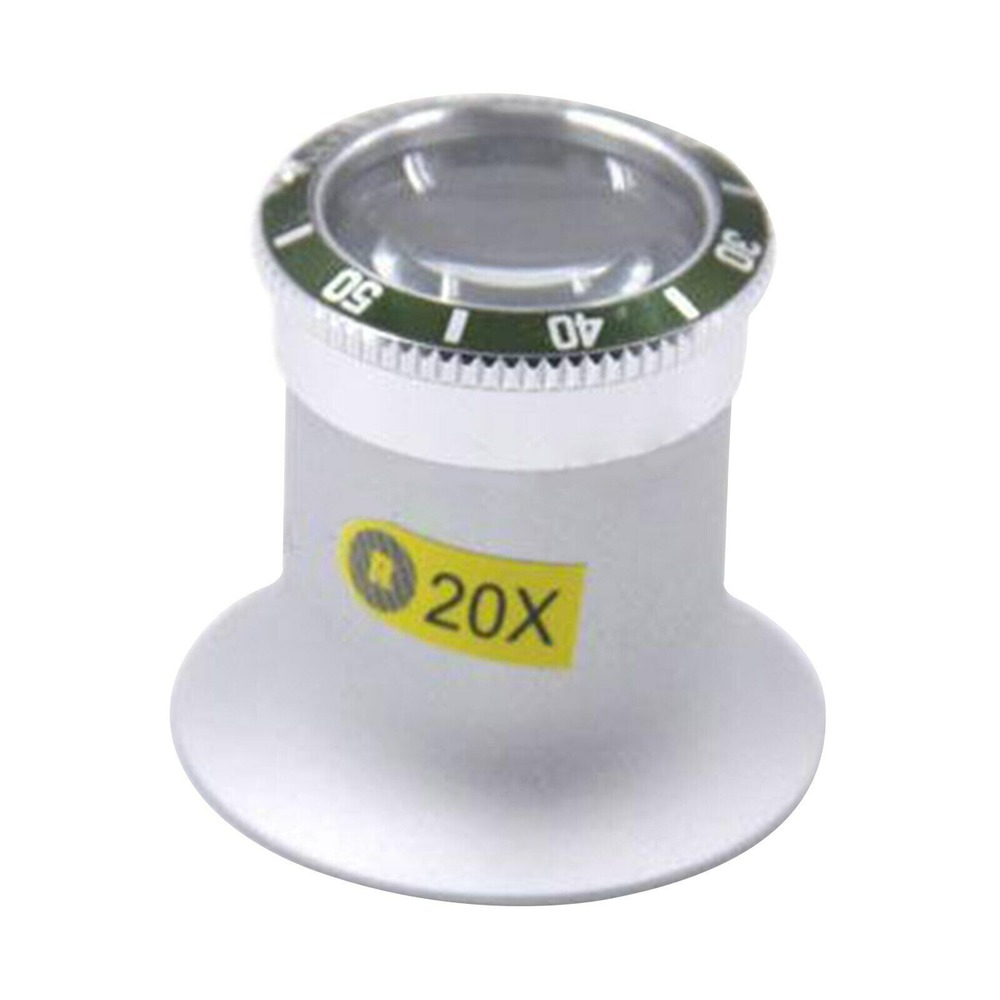 3X 5X 10X 20XJewelers Loupe Magnifier Glass Premium Aluminum Magnifying Eye Loop