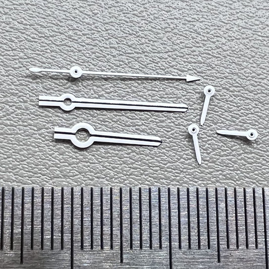 2 Sets Schwarze Weiß lackierte Uhrenzeiger mit Grünlicht für VK63 Uhrwerk