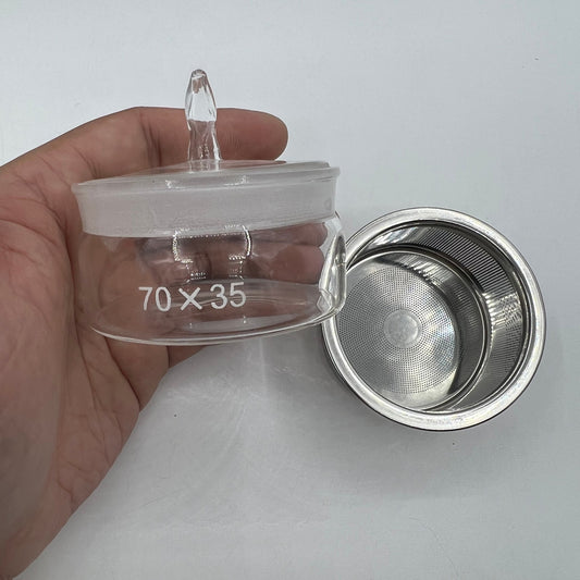 70x35mm Benzine cup with basket tray for efficient watch part cleaning and repair, brand quality tool