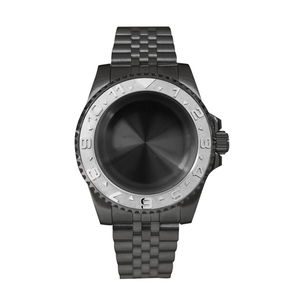 Boîtier de montre en verre saphir 40 mm pour mouvement NH35/NH36, boîtier modifié