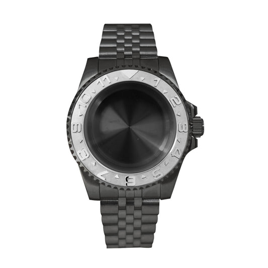 40mm sapphire glass watch case, compatible with NH35/NH36 movement, durable and scratch-resistant.