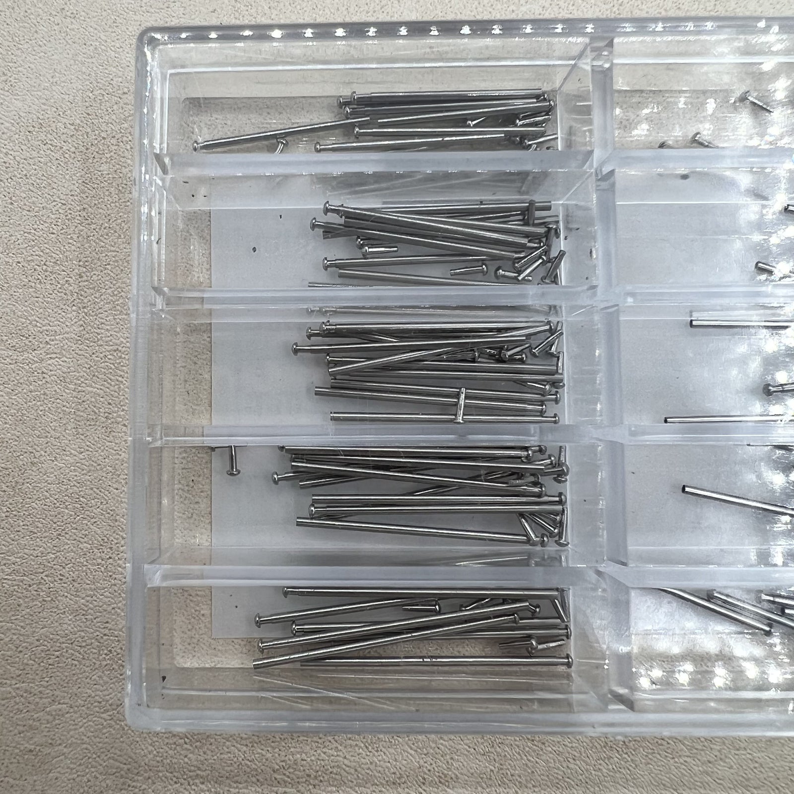 8mm-26mm 1.0mm thick tube friction pin spring bars for secure watch band clasp attachment