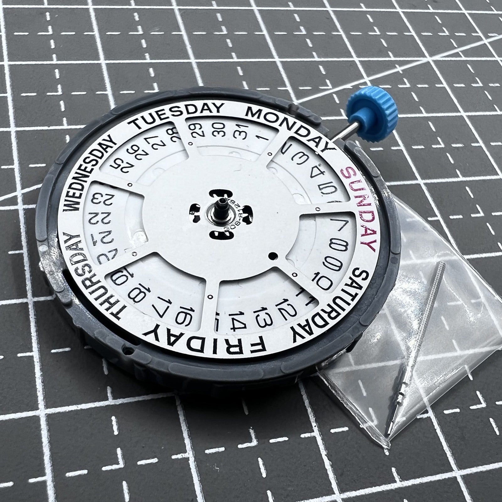 Japan Miyota 6M55 quartz watch movement with 3 hands, date display at 3 o'clock, reliable precision by Miyota.