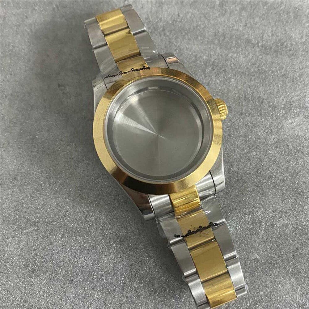 Bracelet de montre 39 mm en verre saphir/boîtier miroir plat pour NH35/NH36