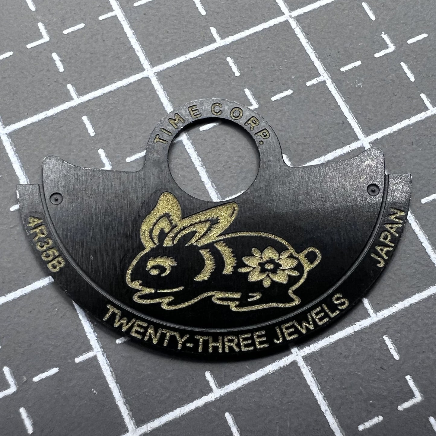 Rabbit~China Zodiac Rotor Oscillating Weight Overlay for NH35 NH36 4R35