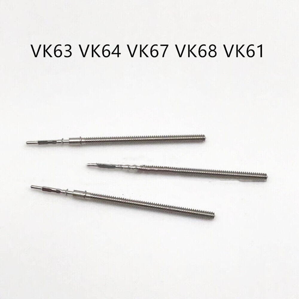 Lot de 10 tiges de remontoir génériques pour mouvement VK63, VK64, VK67, VK68, VK61