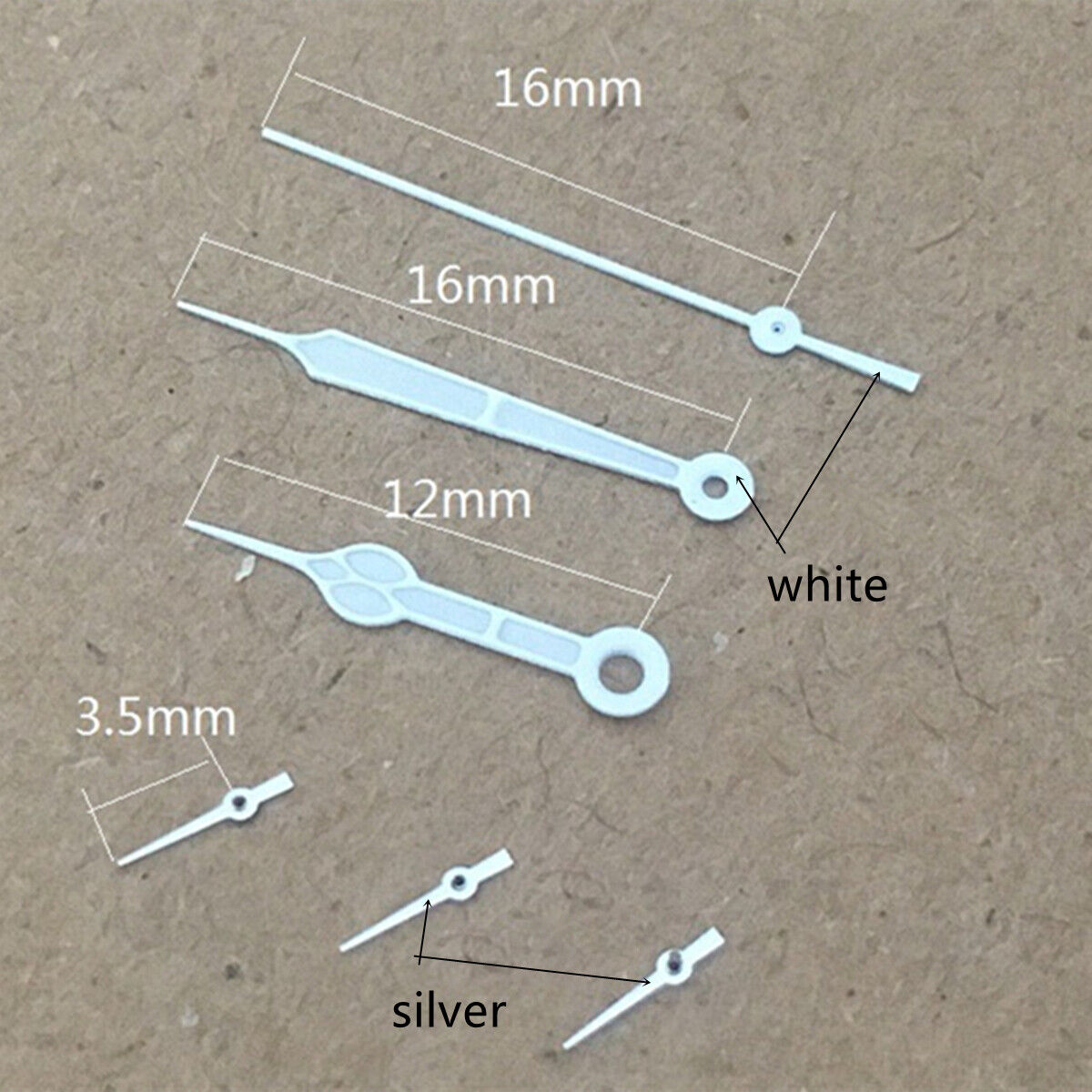 16mm Uhr Hände Weiß Trim Grün Leuchtende für Miyota OS10 OS20 OS60 OS80