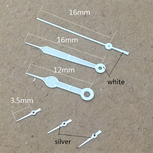16mm white trim green luminous watch hands for Miyota OS10 OS20 OS60 OS80