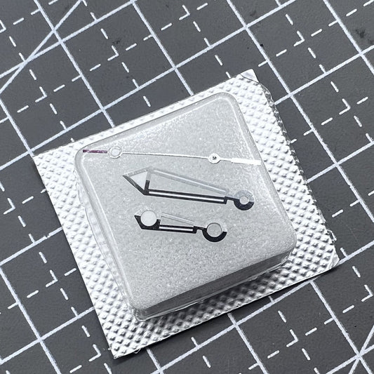 Silver trim luminous Sea Horse 007 watch hands set by Generic for ETA 2824-2 movement.