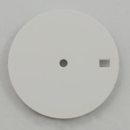 Black and white 28.5mm watch dial for NH35 NH36 4R movement, ideal for custom watch builds.