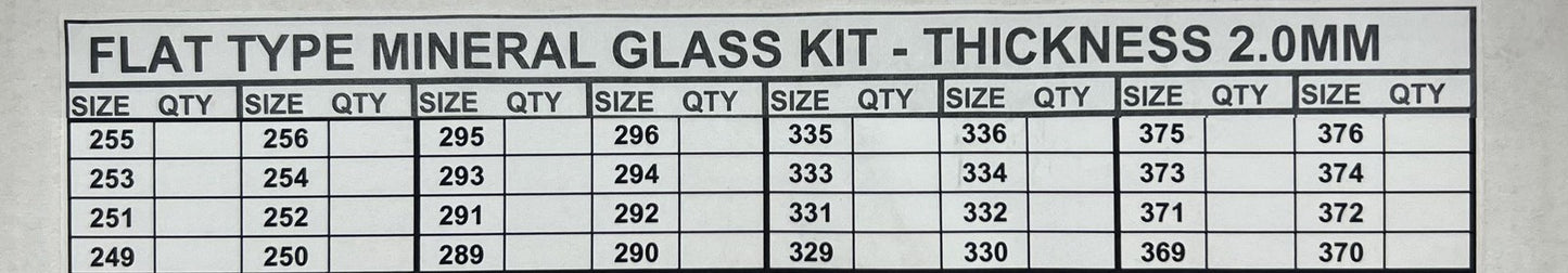 2.0mm Thick 32pcs Flat 24.9-37.6mm Round Watch Glass Mineral Crystal Replacement