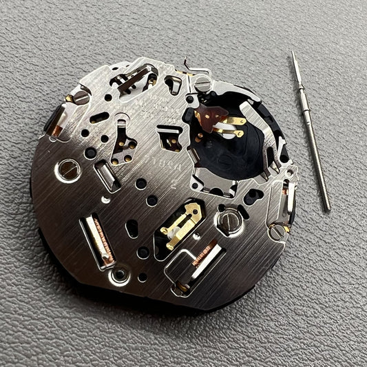 Japan Seiko 7T84A Quartz watch movement with precise chronograph functions for accurate timekeeping.