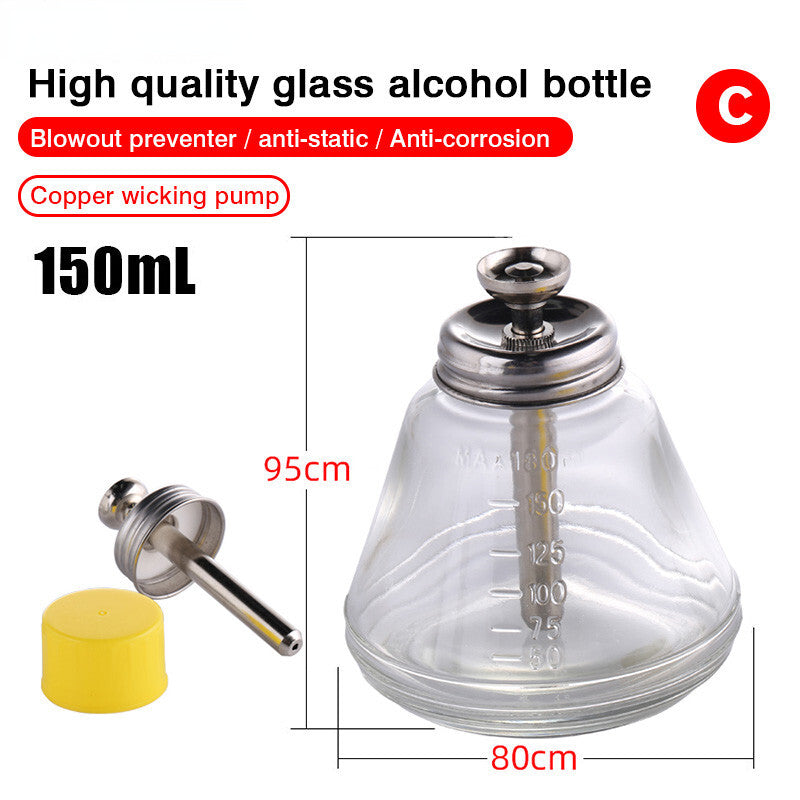 150ml Press-type Glass Alcohol Bottle Anti-static Watch Phone Repair Tool