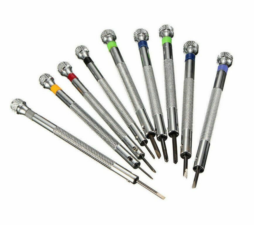 Jeu de 9 tournevis à lame plate assortis, taille 0,6 mm à 2 mm