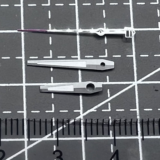 Silver trim green luminous watch hands set, compatible with SW200 ETA2824 ETA2836 movements.