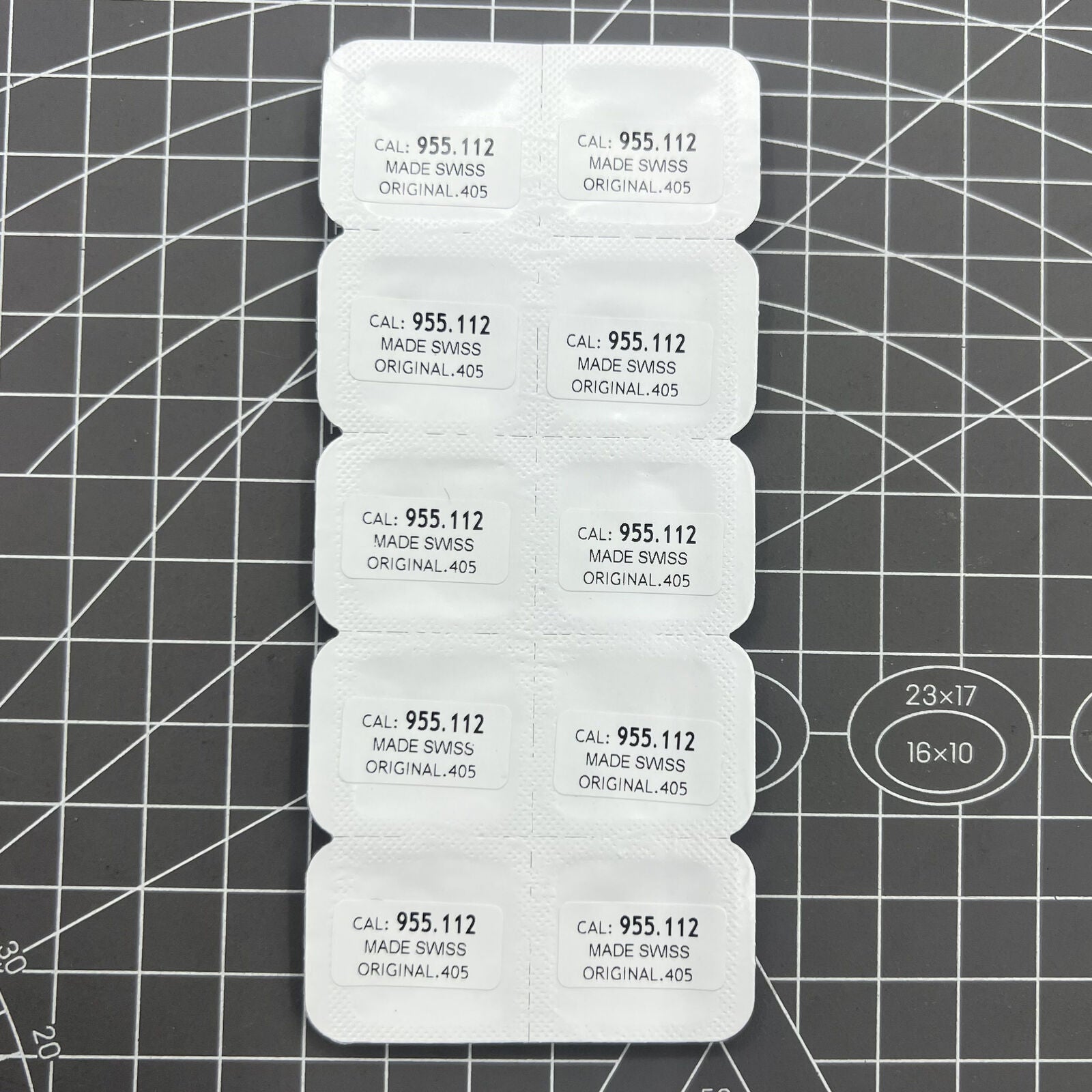 Generic watch winding stem for ETA 955.112 movement, compatible with multiple watch accessory applications.