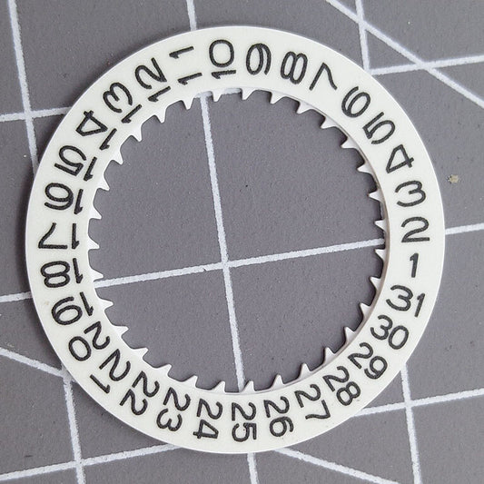 Luminous Date Disk Wheel for NH35 Movement, date displayed at 3 o'clock, ideal watch repair part.