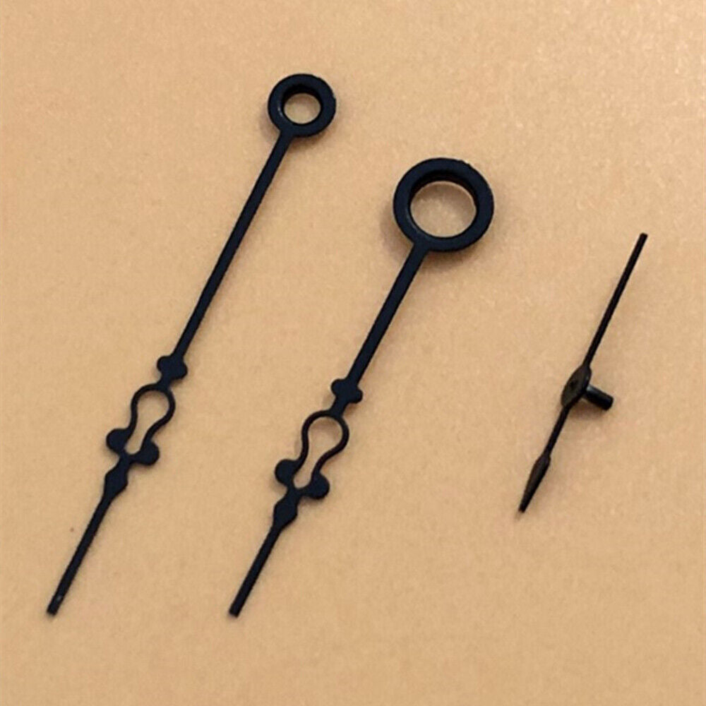Small black floral watch hands by Seagull for ST3600/3621 and ETA 6497/6498 movements, precision crafted.