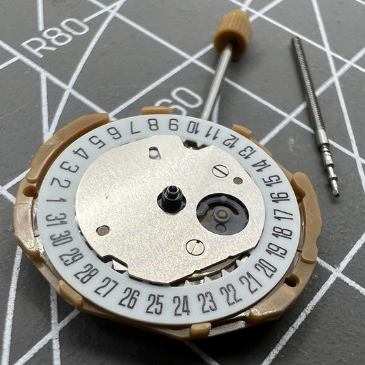 Miyota GL10 quartz movement watch accessory with date at 6, precise Japan-made craftsmanship.