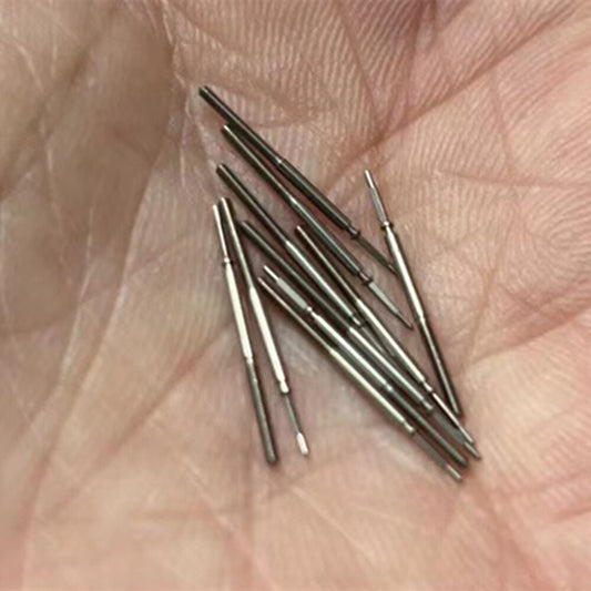 Set of 10 generic watch winding stems compatible with Ronda 775, 785, 705, 715 movements for repair and replacement.