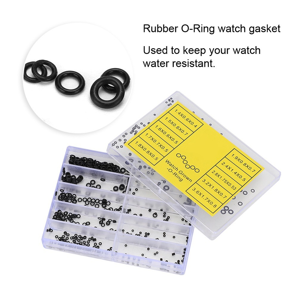 500Pcs/Box Rubber Washer Watch Crown Waterproof Watch Seals O Ring Watch Gasket