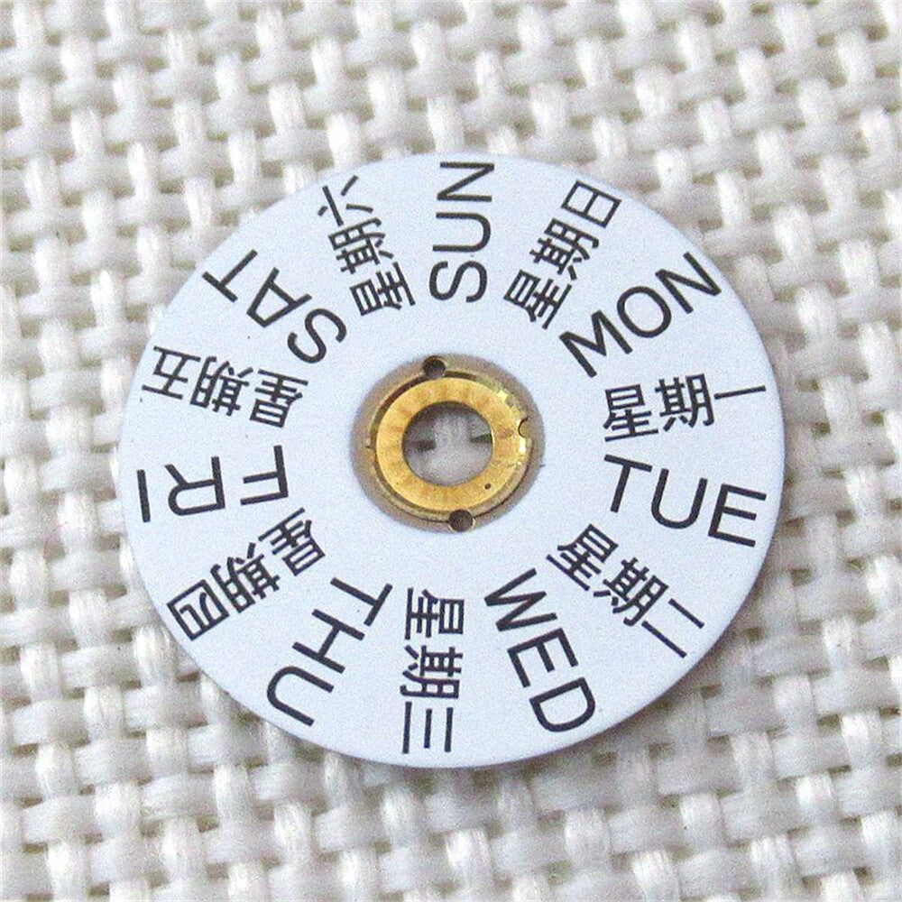 English Chinese Week Disk Wheel Week Wheel Generic Fit for Movement 2836