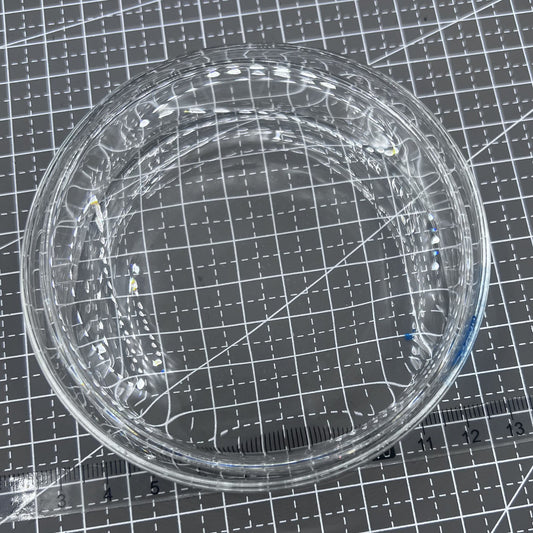 90mm Glass watch oil benzine cup with anti-leak cover, perfect for precise watch accessory maintenance.