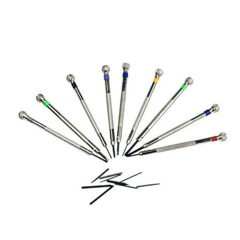 Jeu de 9 tournevis à lame plate assortis, taille 0,6 mm à 2 mm