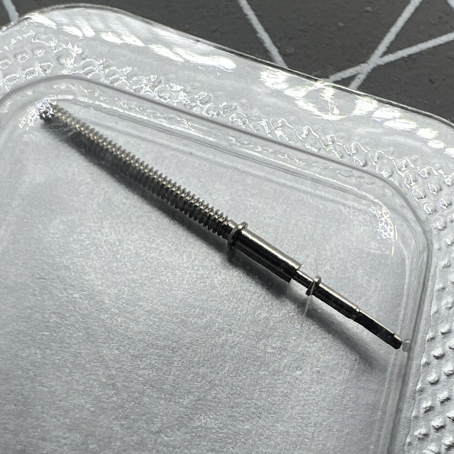 Precision watch winding stem for Swiss ETA 251.471 movement, ensuring smooth functionality and accurate fit.