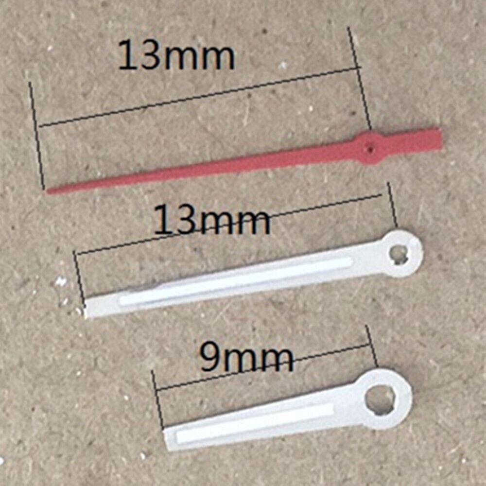 Aiguilles de montre luminescentes argentées pour mouvement à quartz Miyota 2035 P1-H4-C120