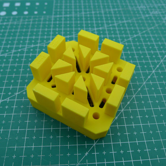 Bergeon 6744-P1-S flexible watch bracelet holding block for secure watch repairs and adjustments.