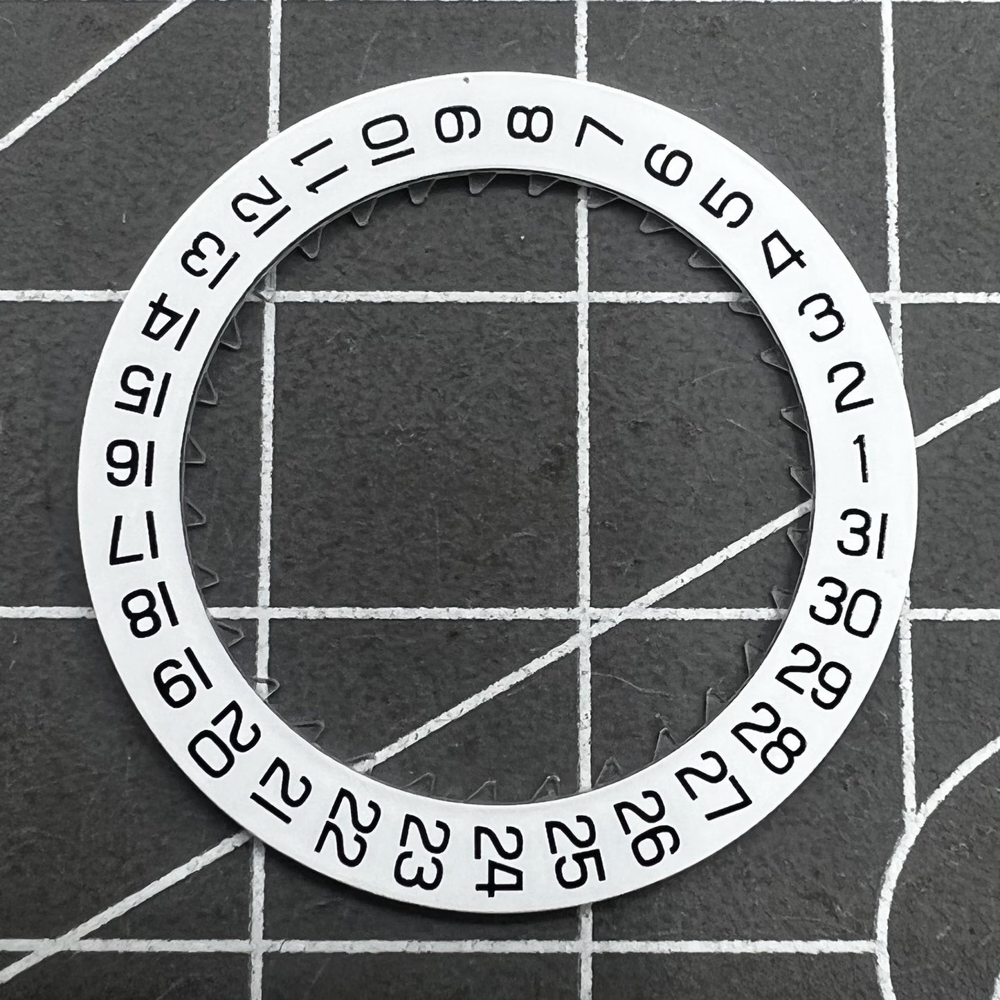 White Date Disk Wheel Date Wheel Generic for Movement ETA C01.211 Date At 3